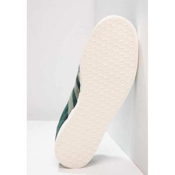 Damen / Herren Adidas Originals GAZELLE - Schuhe Low - Granite Grün/Blassgrau/Gold