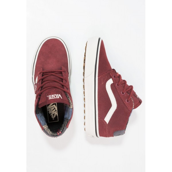 Kinder Vans YT CHAPMAN MID MTE - Fitnessschuhe Hoch - Dunkel Rot/Weiß/Dunkelgrau