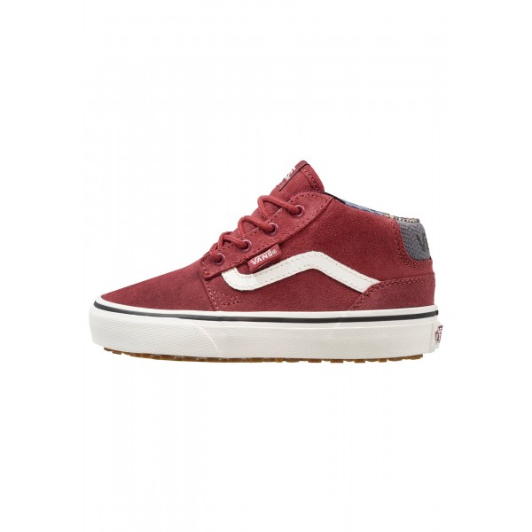Kinder Vans YT CHAPMAN MID MTE - Fitnessschuhe Hoch - Dunkel Rot/Weiß/Dunkelgrau