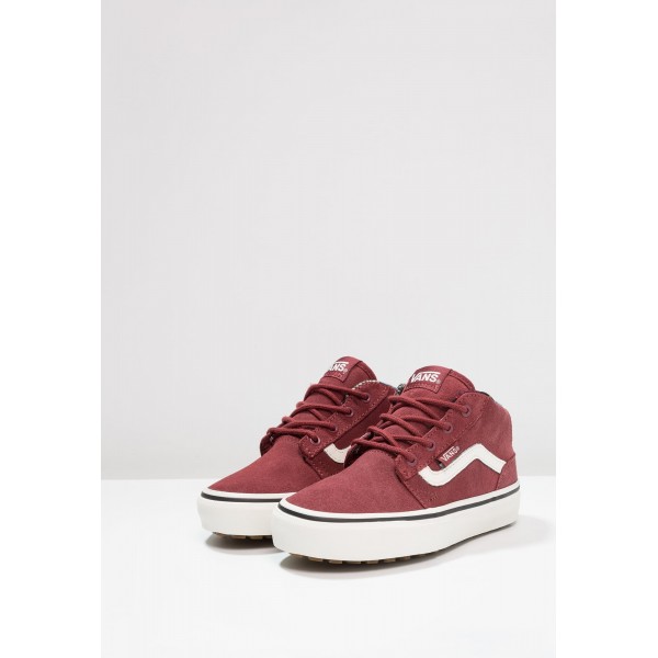 Kinder Vans YT CHAPMAN MID MTE - Fitnessschuhe Hoch - Dunkel Rot/Weiß/Dunkelgrau