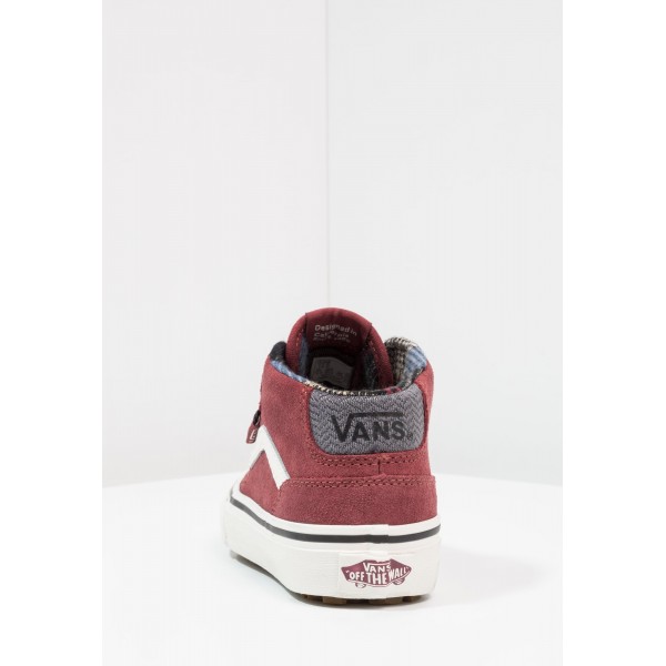 Kinder Vans YT CHAPMAN MID MTE - Fitnessschuhe Hoch - Dunkel Rot/Weiß/Dunkelgrau