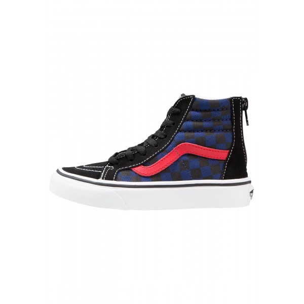 Kinder Vans UY SK8-HI ZIP - Sneaker Hoch - Schwarz/Blau Depths/Königsblau/Royal/Braun/Rot