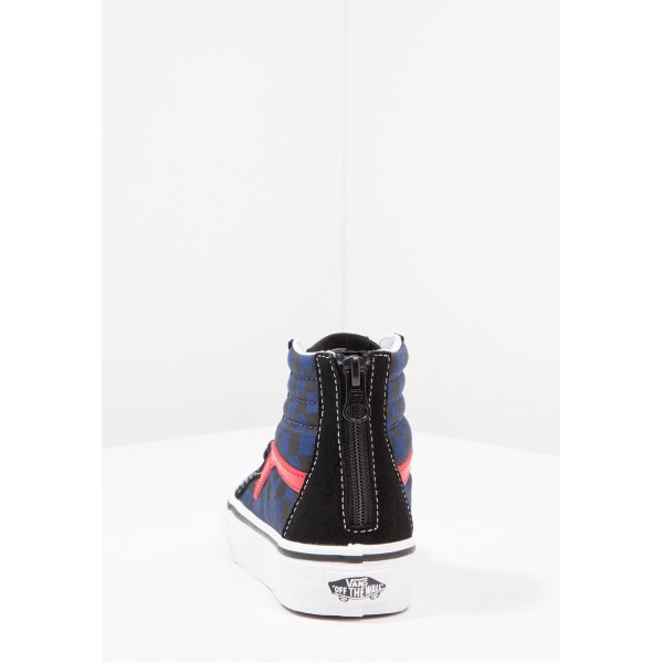 Kinder Vans UY SK8-HI ZIP - Sneaker Hoch - Schwarz/Blau Depths/Königsblau/Royal/Braun/Rot