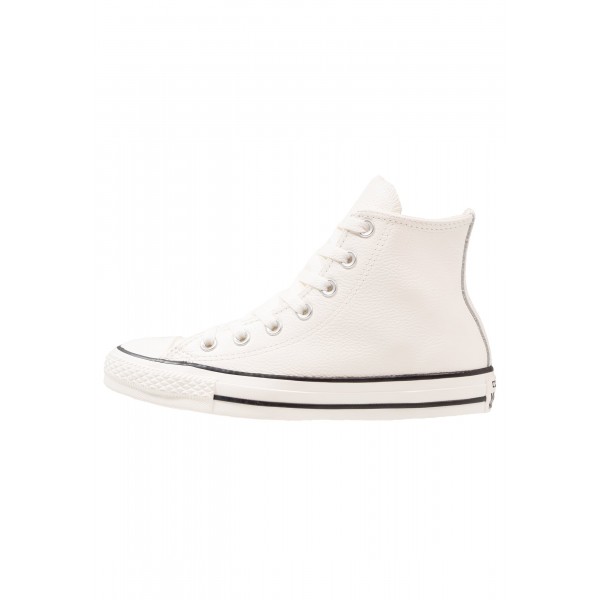 Damen / Herren Converse CHUCK TAYLOR ALL STAR TUMBLED LEATHER - HI - Turnschuhe Hoch - Reiher Weiss/Segel Weiß/Schwarz