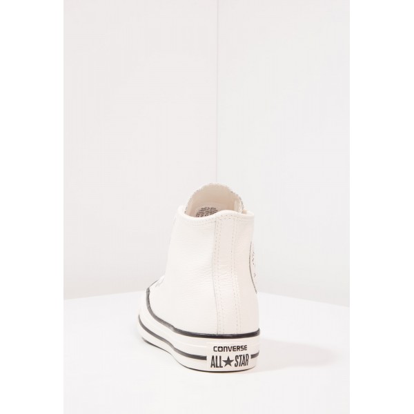 Damen / Herren Converse CHUCK TAYLOR ALL STAR TUMBLED LEATHER - HI - Turnschuhe Hoch - Reiher Weiss/Segel Weiß/Schwarz