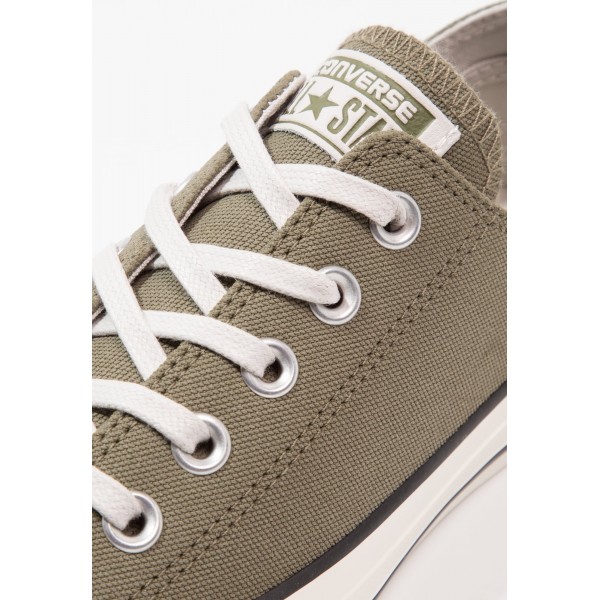 Damen / Herren Converse CHUCK TAYLOR ALL STAR WAX LEATHER - OX - Schuhe Low - Mittel Oliv/Schwarz/Reiher Weiss/Segel Weiß