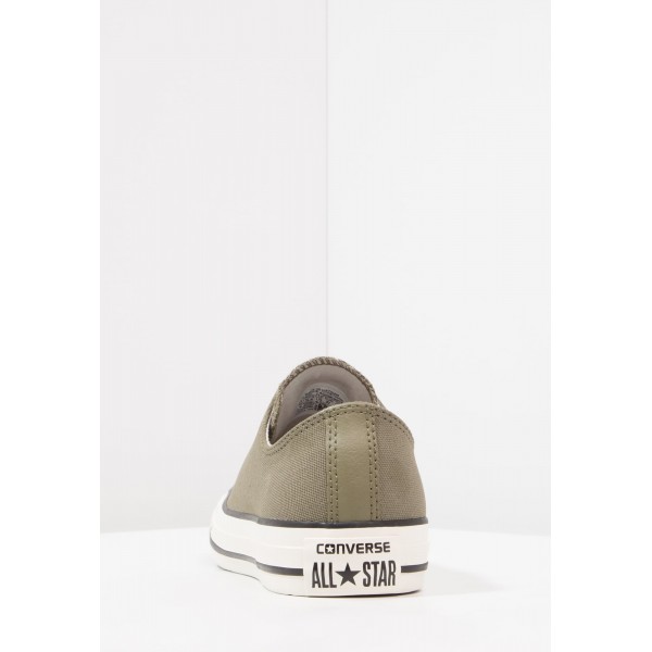 Damen / Herren Converse CHUCK TAYLOR ALL STAR WAX LEATHER - OX - Schuhe Low - Mittel Oliv/Schwarz/Reiher Weiss/Segel Weiß