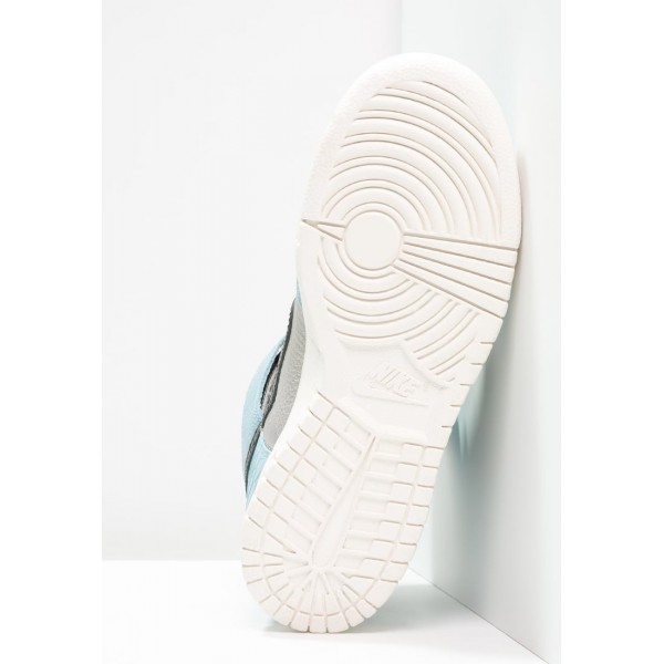 Damen Nike Footwear Für Sport DUNK HI LX - Fitnessschuhe Hoch - Metallic Silber/Schwarz/Glimmer Blau/Hellblau/Elfenbein
