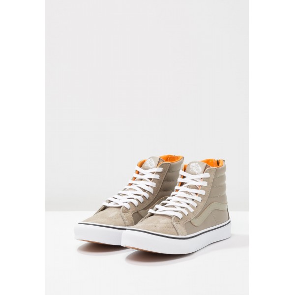 Damen Vans SK8-HI SLIM ZIP - Fitnessschuhe Hoch - Silber Sage/Beige/True Weiß