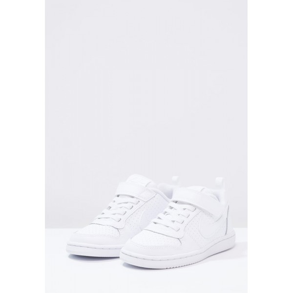 Kinder Nike Footwear Für Sport COURT BOROUGH - Schuhe Low - Segel Weiß