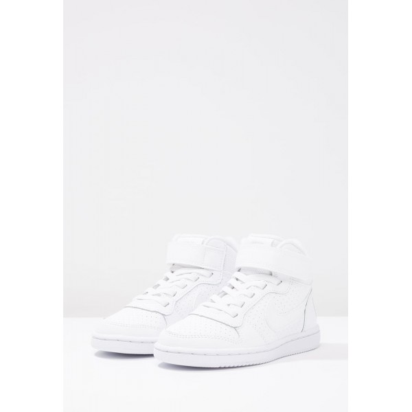 Kinder Nike Footwear Für Sport COURT BOROUGH - Sportschuhe Hoch - Segel Weiß