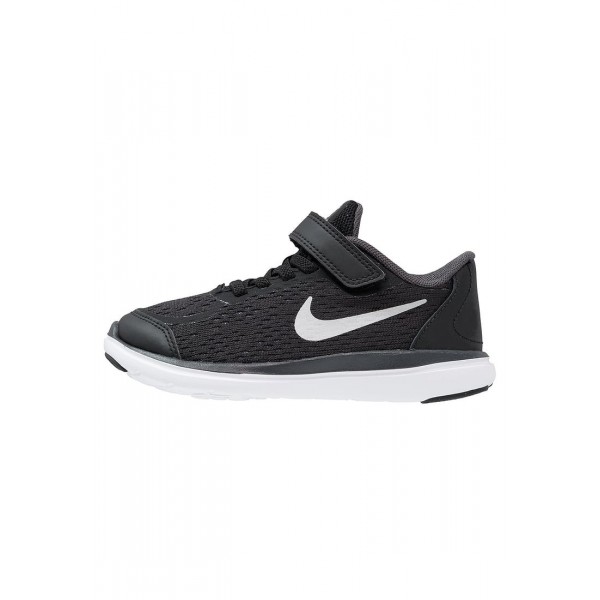 Kinder Nike Performance FLEX RUN 2017 - Laufschuhe Competition - Dunkel Schwarz/Anthrazitgrau/Metallic Silber