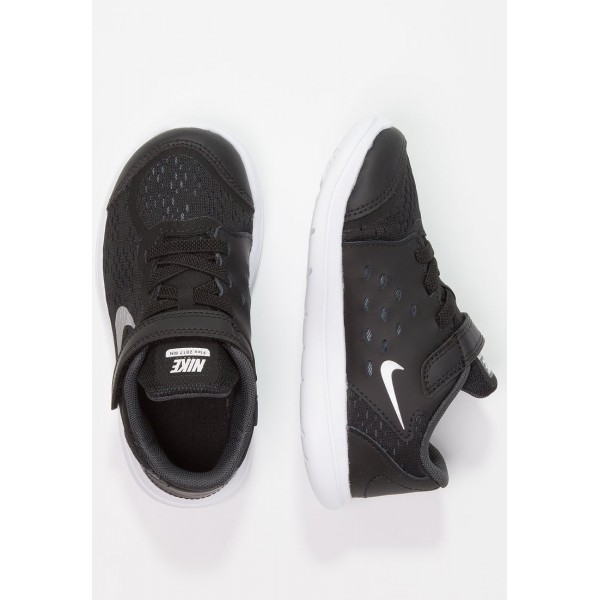 Kinder Nike Performance FLEX RUN 2017 - Laufschuhe - Anthrazit Schwarz/Metallic Silber/Weiß