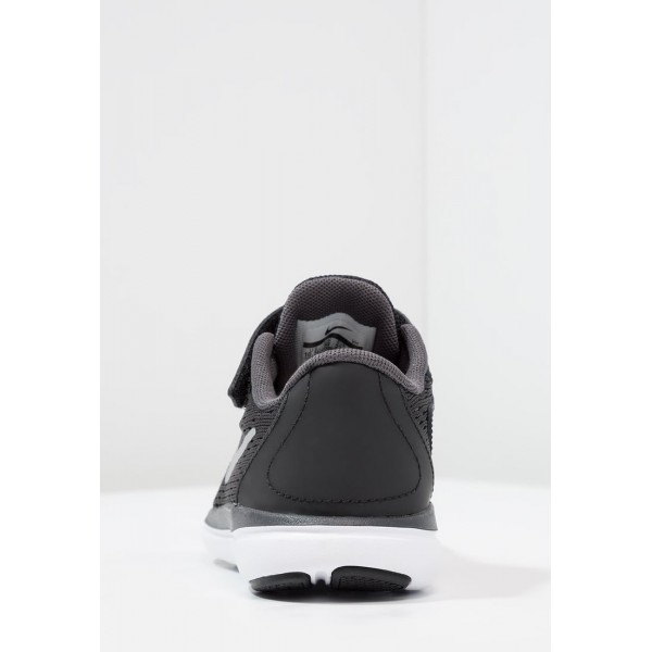 Kinder Nike Performance FLEX RUN 2017 - Laufschuhe Competition - Dunkel Schwarz/Anthrazitgrau/Metallic Silber