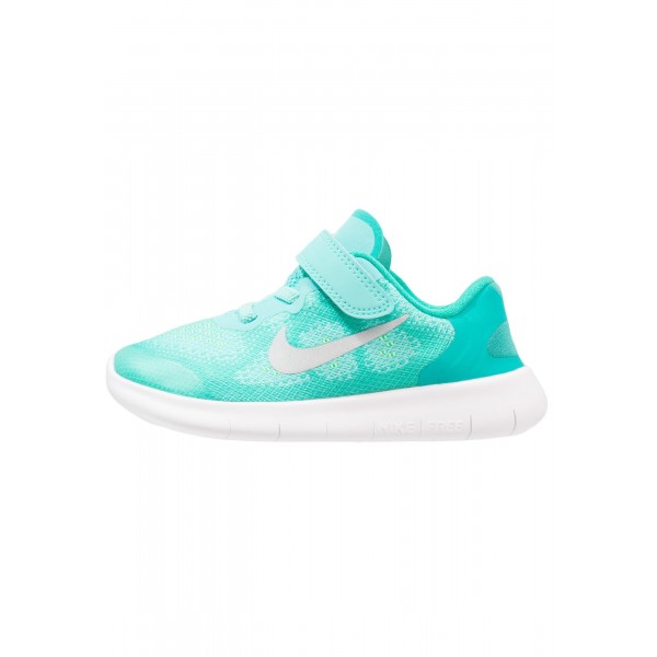 Kinder Nike Performance FREE RUN 2 - Natural Running Freizeitschuhe - Aurora Grün/Eisblau/Metallic Silber/Klar Jade/Volt