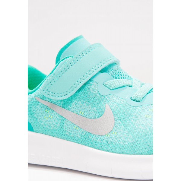 Kinder Nike Performance FREE RUN 2 - Natural Running Freizeitschuhe - Aurora Grün/Eisblau/Metallic Silber/Klar Jade/Volt