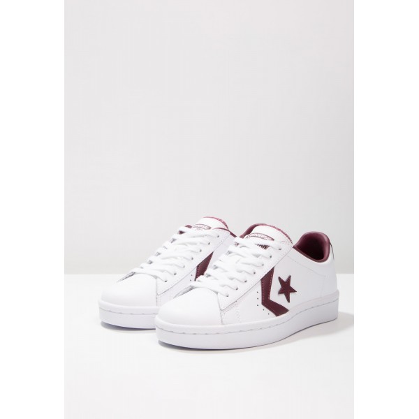 Damen / Herren Converse PL 76 ELEVATED - OX - Schuhe Low - Weiß/Dunkel Burgund