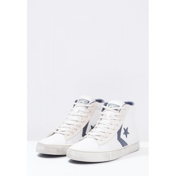 Damen / Herren Converse PRO - Fitness Footwear Hoch - Weiß/Dunkelmarine