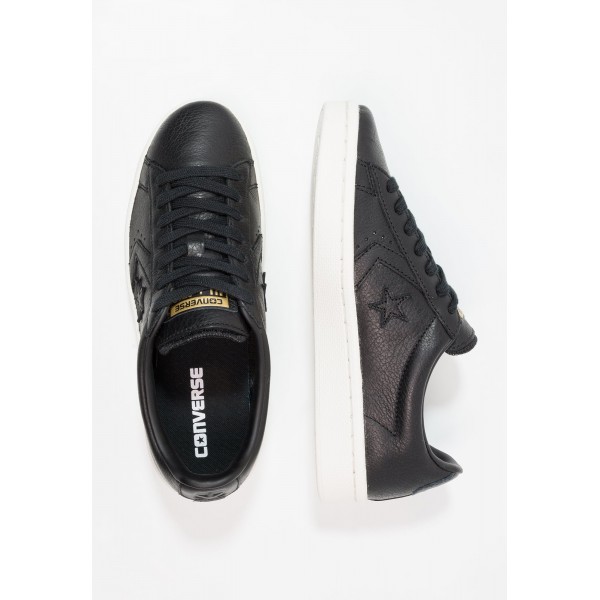 Damen / Herren Converse PL 76 PREMIUM LEATHER - OX - Turnschuhe Low - Kohlen Schwarz/Reiher Weiss