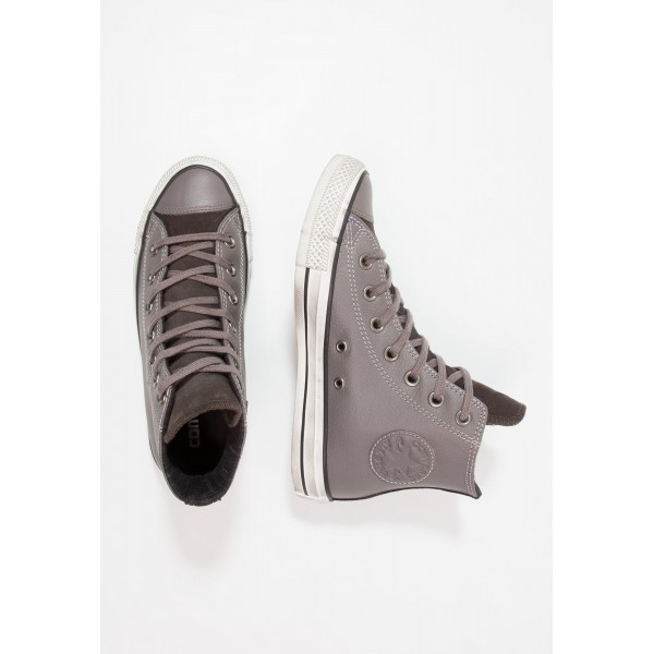 Damen / Herren Converse CHUCK TAYLOR ALL STAR HI LEATHER/SUEDE DISTRESSED - Sportschuhe Hoch - Morel/Weiß