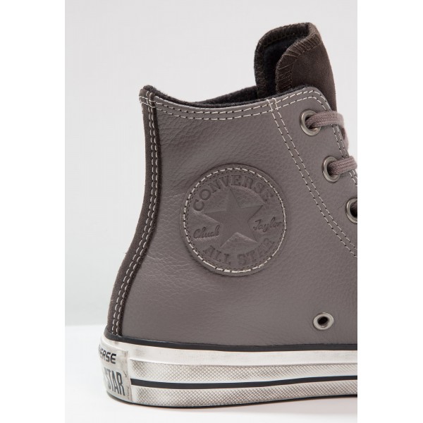Damen / Herren Converse CHUCK TAYLOR ALL STAR HI LEATHER/SUEDE DISTRESSED - Sportschuhe Hoch - Morel/Weiß