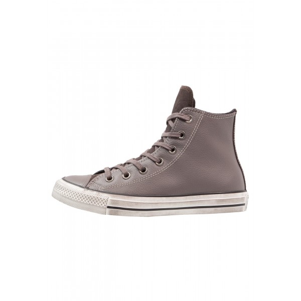 Damen / Herren Converse CHUCK TAYLOR ALL STAR HI LEATHER/SUEDE DISTRESSED - Sportschuhe Hoch - Morel/Weiß
