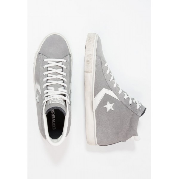Damen / Herren Converse PRO LEATHER VULC MID SUEDE DISTRESSED - Sportschuhe Hoch - Mittel Taubengrau/Weiß/Turtledove Yeezy