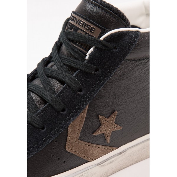 Damen / Herren Converse PRO LEATHER VULC MID SUEDE/LEATHER DISTRESSED - Freizeitschuhe Hoch - Schwarz/Schokolade/Turtledove Yeezy