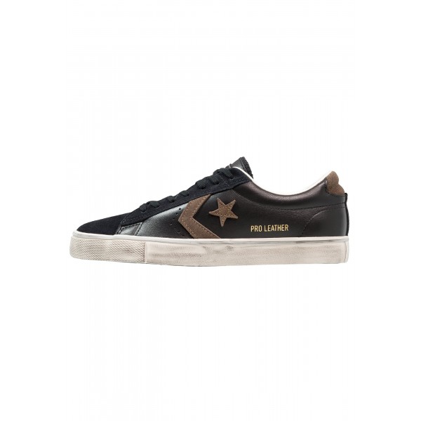 Damen / Herren Converse PRO LEATHER VULC OX SUEDE/LEATHER DISTRESSED - Trainingsschuhe Low - Schwarz/Schokolade/Turtledove Yeezy