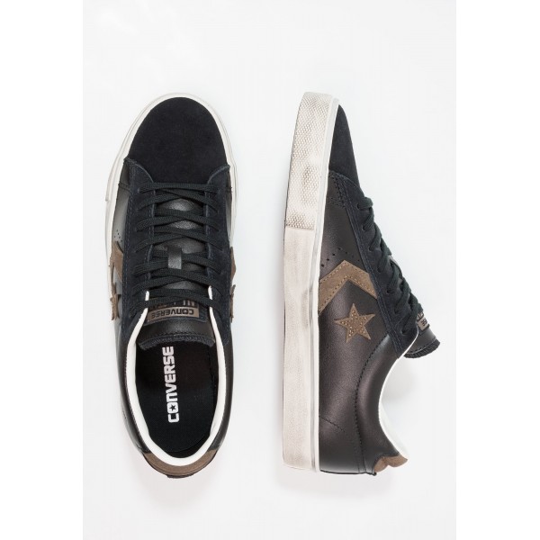 Damen / Herren Converse PRO LEATHER VULC OX SUEDE/LEATHER DISTRESSED - Trainingsschuhe Low - Schwarz/Schokolade/Turtledove Yeezy