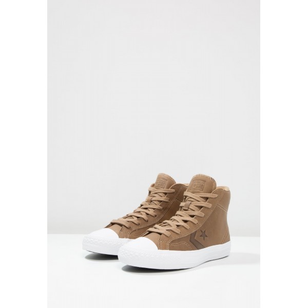 Damen / Herren Converse STAR PLAYER LEATHER - HI - Freizeitschuhe Hoch - Dunkelbraun/Schwarz/Weiß