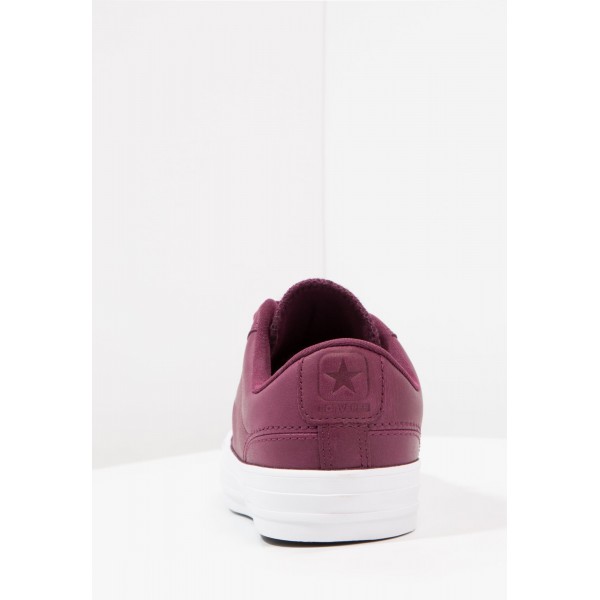 Damen / Herren Converse STAR PLAYER LEATHER - OX - Schuhe Low - Dunkel Sangria/Burgund/Schwarz/Weiß
