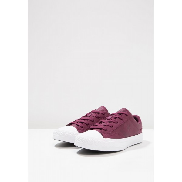 Damen / Herren Converse STAR PLAYER LEATHER - OX - Schuhe Low - Dunkel Sangria/Burgund/Schwarz/Weiß