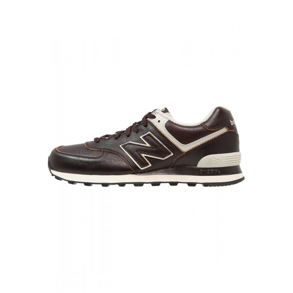 Damen / Herren New Balance ML574 - Schuhe Low - Dunkel Schokolade/Creme Weiß