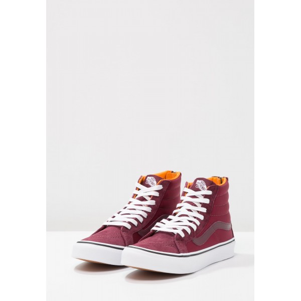Damen Vans SK8-HI SLIM ZIP - Freizeitschuhe Hoch - Jujube Rot/True Weiß