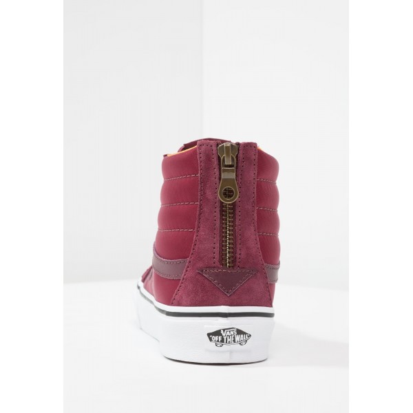 Damen Vans SK8-HI SLIM ZIP - Freizeitschuhe Hoch - Jujube Rot/True Weiß