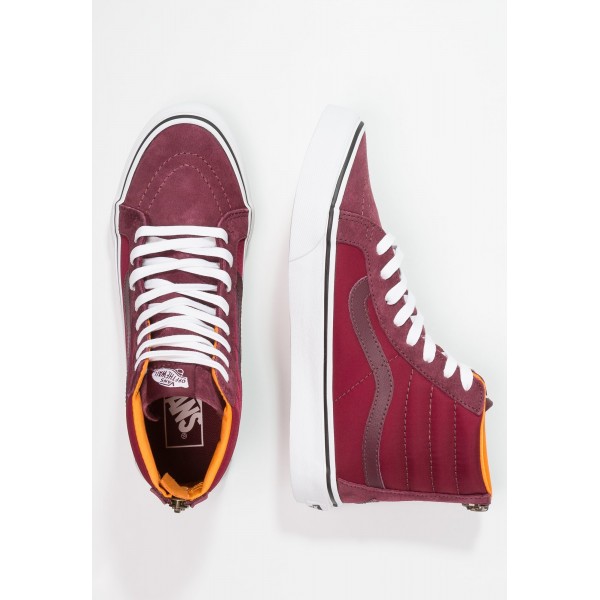 Damen Vans SK8-HI SLIM ZIP - Freizeitschuhe Hoch - Jujube Rot/True Weiß