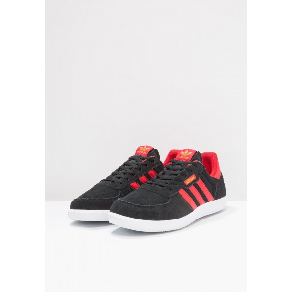Damen / Herren Adidas Originals LEONERO - Laufschuhe Low - Anthrazit Schwarz/Core Black/Scharlachrot/Hochrot/Tactile Gelb