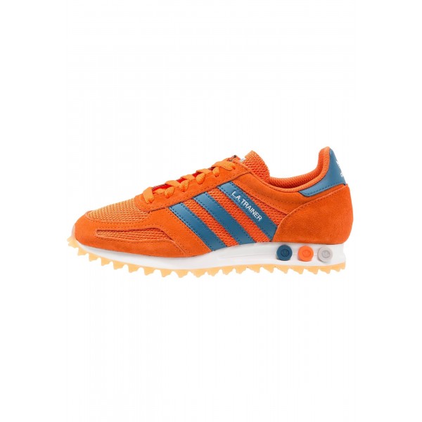 Damen / Herren Adidas Originals LA TRAINER OG - Sport Sneakers Low - Orange/Knickentenblau/Teal Blau/Weiß/Footwear Weiß