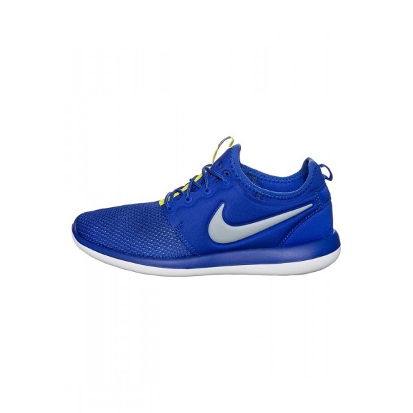Damen Nike Footwear Für Sport ROSHE TWO - Schuhe Low - Paramount Blue/Silbergrau/Electro Lime