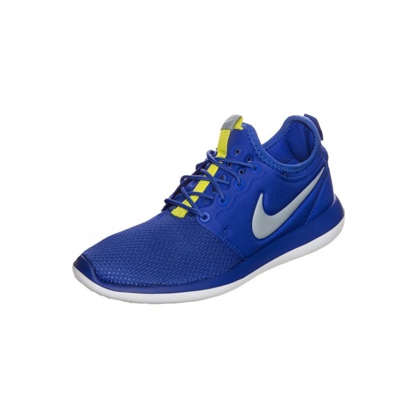 Damen Nike Footwear Für Sport ROSHE TWO - Schuhe Low - Paramount Blue/Silbergrau/Electro Lime
