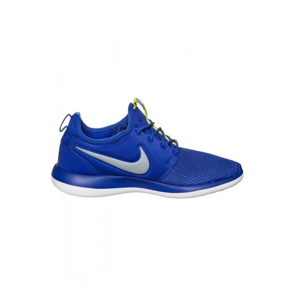 Damen Nike Footwear Für Sport ROSHE TWO - Schuhe Low - Paramount Blue/Silbergrau/Electro Lime