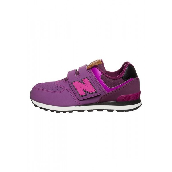 Kinder New Balance KV574-YEY-M - Schuhe Low - Fuchsia/Lila/Schwarz