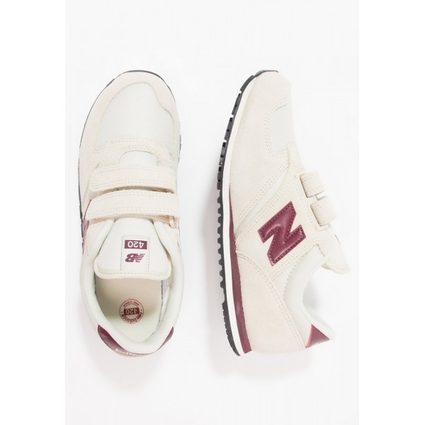 Kinder New Balance Schuhe Low - Beige/Elfenbein Weiß/Tiefrot