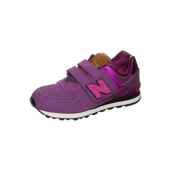 Kinder New Balance KV574-YEY-M - Schuhe Low - Fuchsia/Lila/Schwarz