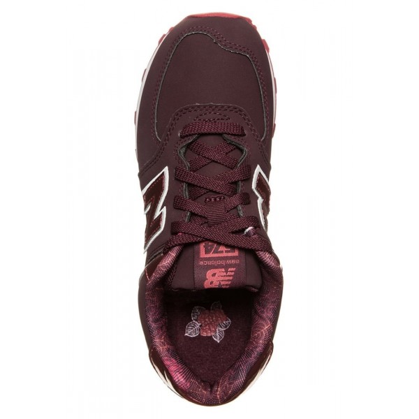 Kinder New Balance KL574-F2P-M - Sportschuhe Low - Dunkel Burgund/Hot Maroon/Weiß