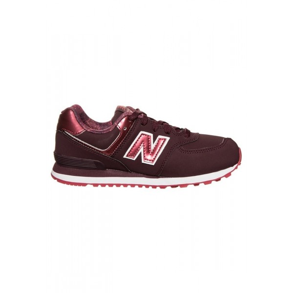 Kinder New Balance KL574-F2P-M - Sportschuhe Low - Dunkel Burgund/Hot Maroon/Weiß