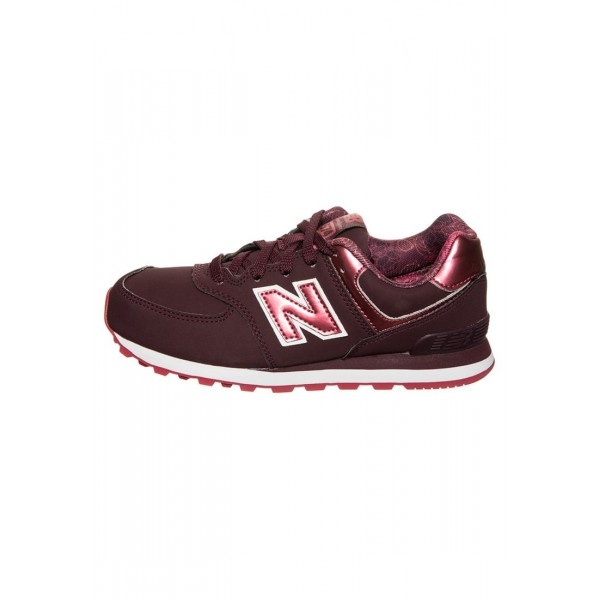 Kinder New Balance KL574-F2P-M - Sportschuhe Low - Dunkel Burgund/Hot Maroon/Weiß