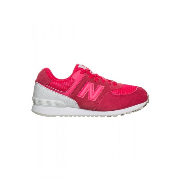 Kinder New Balance KL574-C0P-M - Laufschuhe Low - Hot Hochrot/Himbeerrot/Weiß