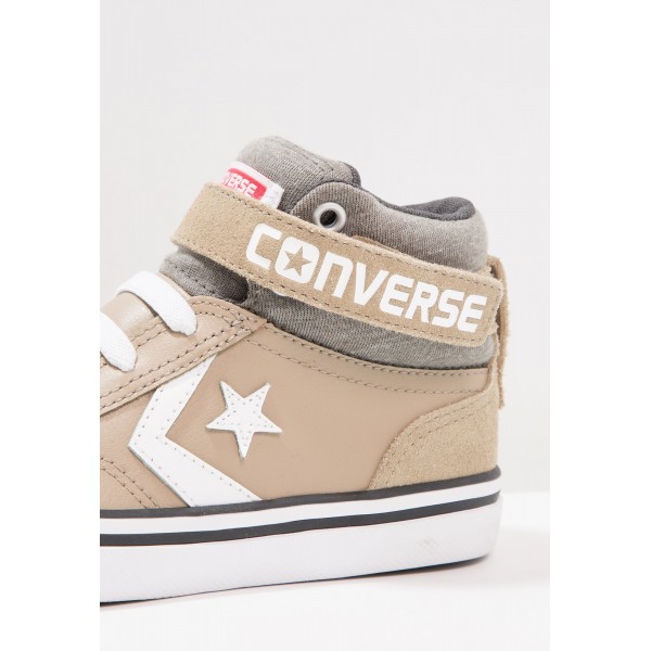 Kinder Converse PRO BLAZE STRAP - Freizeitschuhe Hoch - Khaki/Mittelgrau/Weiß